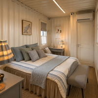Maison conteneur modulaire préfabriquée extensible pour camp de construction, dortoir de travailleurs, bâtiment d'hébergement temporaire