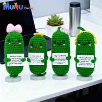 Vente en gros de mini-poupées amigurumi légumes au crochet, faites main et personnalisées, finies, format poche, pour le soutien émotionnel, fournitures pour boutiques de cadeaux