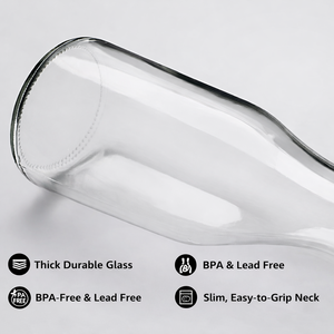 <span class=keywords><strong>Carafe</strong></span> à lait en verre transparent de 350 ml, 500 ml, 1000 ml avec logo personnalisé |   Bouteille à boisson épaisse et durable pour jus, <span class=keywords><strong>eau</strong></span>, lait - Product Image 5