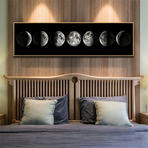 Black White Planet Moon Phase <span class=keywords><strong>Canvas</strong></span> <span class=keywords><strong>Poster</strong></span> Picture camera da letto Art Print Wall Decor pittura a olio <span class=keywords><strong>su</strong></span> <span class=keywords><strong>tela</strong></span> <span class=keywords><strong>Poster</strong></span> Art Picture - Product Image 2
