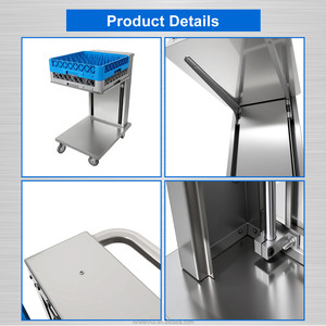 Chariot de livraison commercial en acier inoxydable, panier lave-vaisselle, chariot de collecte empilable pour cuisine - Product Image 5