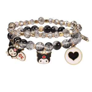 <b>Cute</b> Cartoon Rabbit Beaded <b>Bracelet</b> Gold Plated Women's Everyday Wear Jewelry - Product Image 5