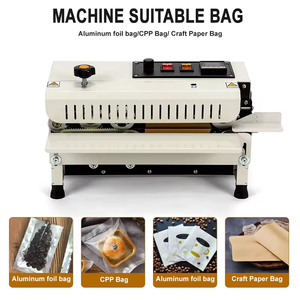 <span class=keywords><strong>Machine</strong></span> de scellage horizontale à <span class=keywords><strong>bande</strong></span> continue automatique ZEQUAN 400 mm pour emballages de sacs en plastique, scelleuse à impulsion - Product Image 2