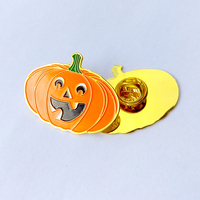 Insignes de citrouille personnalisés en usine Artisanat en métal Épingles de logo personnalisées en gros Épinglette en émail doux Promotionnel pour les cadeaux d'Halloween
