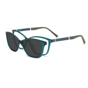 2024新款TR90翻盖眼镜磁框眼镜男士偏光太阳眼镜磁性太阳镜带盒