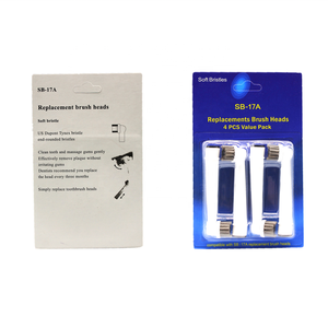 Double tête de brosse à dents PrecisionClean à poils moyens de remplacement alimentée par batterie Compatible <span class=keywords><strong>Oral</strong></span>-<span class=keywords><strong>B</strong></span> Models-SB17A - Product Image 3