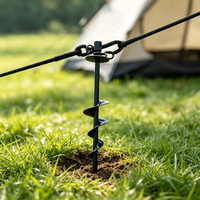 Ancrage de sol en spirale robuste, vis de fixation pour tente, camping-car, caravane, stabilisation d'abri extérieur