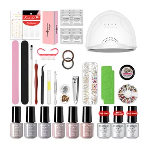 Bán buôn nhãn hiệu riêng Nail Bộ dụng cụ nghệ thuật chuyên nghiệp Set Box chuyên nghiệp Gel Nail Polish Kit UV Gel Set với công cụ làm móng tay