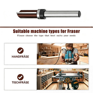 Odavidai <span class=keywords><strong>Fraise</strong></span> à défoncer, queue de 8 mm, en carbure de tungstène, pour le fraisage du bois, du MDF et du contreplaqué, gravure et découpe, 3 pièces - Product Image 4