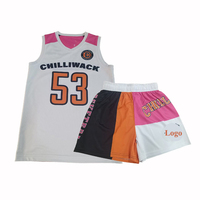 Desain Jersey Basket Kustom Hitam Putih Pink Merah Biru Langit Jersey Basket Retro Eropa 3XL Celana Pendek Olahraga Lari