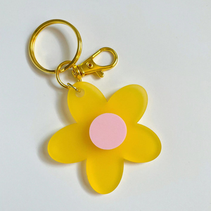 Tùy Chỉnh Nửa Trong Suốt Nhà Máy Xe Móc Khóa Treo Phụ Kiện Vật Liệu Nhựa Màu Sắc Khác Nhau Rõ Ràng Acrylic Hoa Keychain - Product Image 5