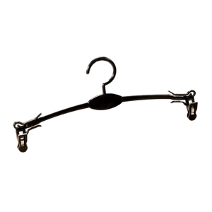High Quality Durable Non Slip White Hanger Pp Plastic Lingerie Hangers With Clips