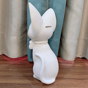 Nouvel arrivage de jouet blanc en vinyle embryon chat porte-bonheur peinture fluide bricolage <span class=keywords><strong>Gigi</strong></span> chat graffiti tirelire jouet - Product Image 3