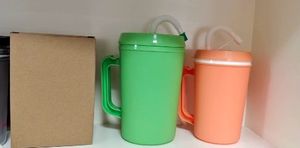 Nuevo Vaso Térmico Personalizado de Moda para Café, 22oz/34oz, con Asa, Color Sólido, Doble Pared, Plástico, para Viaje, Mega Taza - Product Image 4