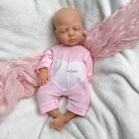12 "Realistische weiche Silikon Mini Spielzeug puppe 30cm Ganzkörper Reborn Baby Neugeborenes schlafendes Mädchen Modische Puppe für Kinder geschenke