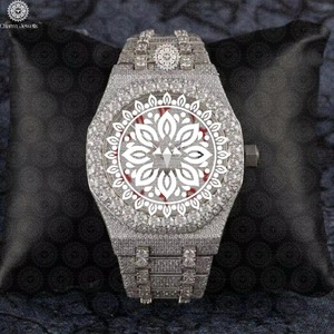 Montre de Luxe en Acier Inoxydable de Qualité Supérieure avec Diamant Moissanite, Mouvement Mécanique, 20mm, Artisanat de Joaillerie Fine pour Usage Quotidien - Product Image 6