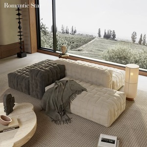 Luxury Cloud Fabric Living Room Sectional Modular Combination Lounge Set for Apartment Villa Bedroom - Product Image 2
