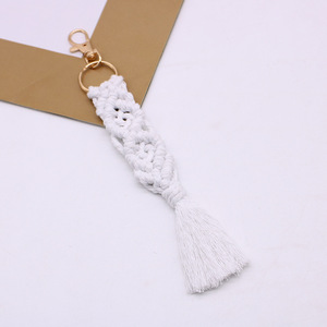 <span class=keywords><strong>Porte</strong></span>-clés pompon en corde de coton tissé à la main-<span class=keywords><strong>Porte</strong></span>-clés de voiture imprimé UV en alliage, accessoires de sac élégants avec des motifs uniques, <span class=keywords><strong>clé</strong></span> durable - Product Image 2