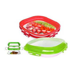 Conteneur de rangement pour accessoires de cuisine empilable et réutilisable avec logo personnalisé, plateau de conservation des aliments sans BPA - Product Image 1
