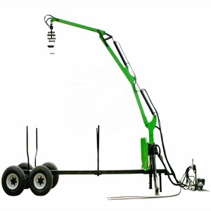 8T Lâm Nghiệp Đăng Nhập Gỗ Trailer Với Cần Cẩu Vật Lộn Cho Máy Kéo - Product Image 3