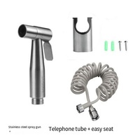 Ensemble de pulvérisateur de bidet moderne en acier inoxydable avec fonction autonettoyante pour toilettes de salle de bain