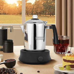 Caffettiera per falò o piano cottura caffettiera in acciaio inox Vintage Para Caffe Te Koop Percolators - Product Image 2