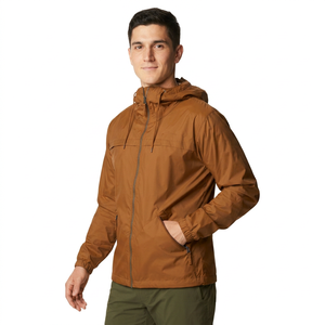 Latest Design OEM Custom High Quality Men's Windbreaker <b>Waterproof</b> Winter Running <b>Jacket</b> with <b>Long</b> Hood and Light Stand Collar - Product Image 1