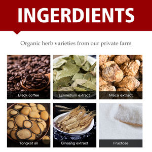 Biểu tượng tùy chỉnh hữu cơ ngay lập tức cà phê đen Maca chiết xuất Tongkat Ali Nhân Sâm người đàn ông điện năng lượng cà phê - Product Image 2