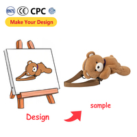 Sac à dos en peluche personnalisé par le fabricant, faible MOQ, sac à dos en peluche personnalisé, animal mignon personnalisé