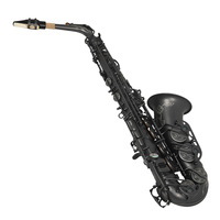 Factory OEM Matte Black Nickel Plated Eb Alto Saxophone Brass Wind Instrument Bakelite Head Model HYM-781 for Student