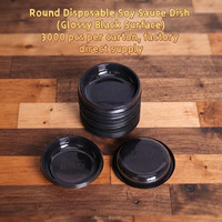 Plateaux carrés pour sauce sushi, surface lisse anti-taches, en plastique alimentaire, pour la sauce soja.