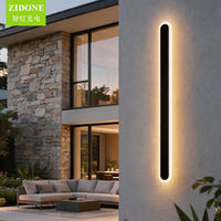 Lampe murale cylindrique minimaliste en aluminium, IP65, étanche, pour boutique, hôtel, entrée, extérieur, éclairage solaire LED pour jardin