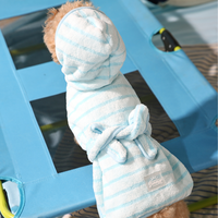 Toalla de Baño Superabsorbente de Secado Rápido para Mascotas, Toalla Refrescante con Diseño de Rayas Suaves para Perros y Gatos