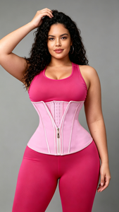 Faja Reductora de Látex Transpirable con Cierre de Cremallera y Ganchos para Mujer, Control Firme de Abdomen, Corsé Corporal con Soporte de Espalda y Varillas de Acero - Product Image 3