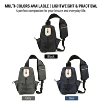 Sac bandoulière unisexe en gros, mini sac à dos antivol pour moto avec porte-gobelet, sac banane de poitrine