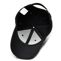 Gorras de Béisbol de Algodón Negro de Alta Calidad, Personalizables con Logotipo, Ajustables, sin Logotipo