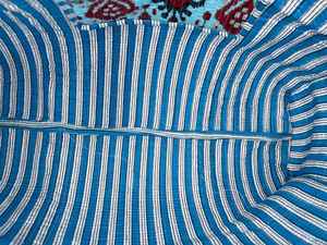 Bolsa de Mano Acolchada de Algodón con Estampado de Bloques, Multiusos, para Trabajo, Viajes, Compras, Bolso de Hombro - Product Image 6