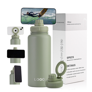 24oz Double Wall Vacuum Insulated Stainless Steel Sports Thermos Straw Magnetic Closure Leak-Proof BPA Free Customized Logo - Product Image 1
