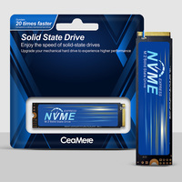 CeaMere 1 NVMe M.2 PCIe SSD للكمبيوتر المحمول مع وحدة تحكم SMI + GB توسيع SATA منفذ محرك صلب بلاستيكي