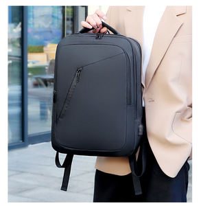 กระเป๋าเป้สะพายหลังสำหรับแล็ปท็อป กันน้ำ เป็นมิตรกับสิ่งแวดล้อม  โลโก้สั่งทำได้ ทนทาน พร้อมพอร์ตชาร์จ USB สำหรับนักศึกษา - Product Image 3