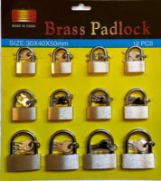 Ensemble de 12 cadenas en laiton de 40 mm pour tiroir de carnet, armoire, avec 2 clés en acier, cylindre en alliage de zinc, couleur or, style luxueux