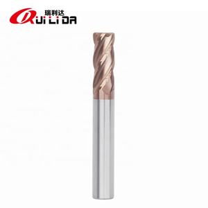 Fresa a Testa Piatta in Carburo Solido RLD di Alta Qualità HRC55, 4 Taglienti, 8x60mm, per Metallo CNC, OEM per Ghisa - Product Image 1