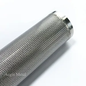 Sintered kawat mesh sus316l baja nirkarat perangkap nonair penyaring bahan bakar disinter 1 mikron filter