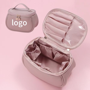 Trousse de <span class=keywords><strong>Maquillage</strong></span> Coréenne Tendance Grande Capacité en Forme d'Orgue, Boîte de Rangement Étanche en PU avec Logo Personnalisé pour Cosmétiques - Product Image 3