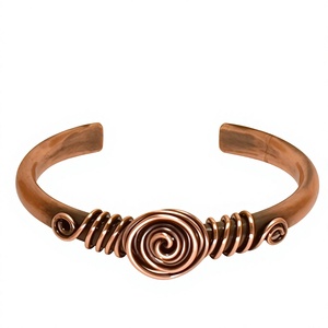 Solid <b>Copper</b> <b>Bracelet</b> With Traditional Tribal Engraving For Fashion Jewelry And Holistic Wellness Accessories - Product Image 1