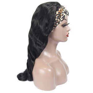 Peluca de cabello humano 100% brasileño para mujeres negras, diadema con ondas, novedad - Product Image 4