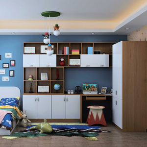 Hot selling Children's room modular wood kids wardrobe cabinet Custom Closet Storage