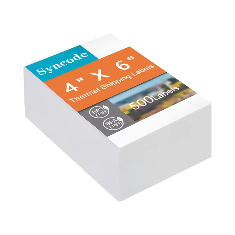 4x6 White Paper Coreless Hot Melt Adhesive Shipping Labels Adhesive Stickers Commercial Grade Writable Waterproof Perforated