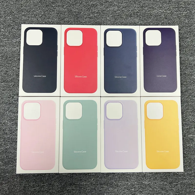 For iphone 15 16 Pro Max Silicone Case With logo Original Soft Silicone Magnetic Safe Phone Case for Iphone 16e 14 13 12 Pro Max