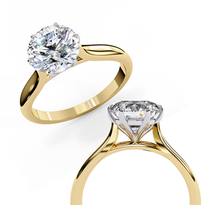 Yellow Gold <b>Diamond</b> <b>Ring</b> for Women Luxury Look Elegant Design Stylish Daily Wear Jewelry - Product Image 1